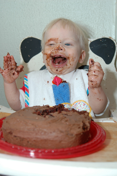 Baby eating cake · An article in 